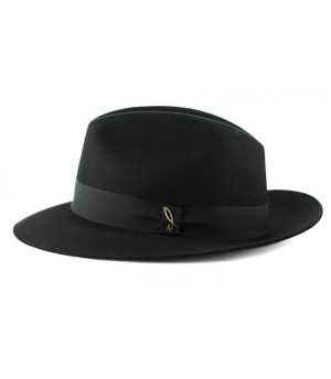 Chapeau feutre Doria noir Chapeau homme feutre laine noir